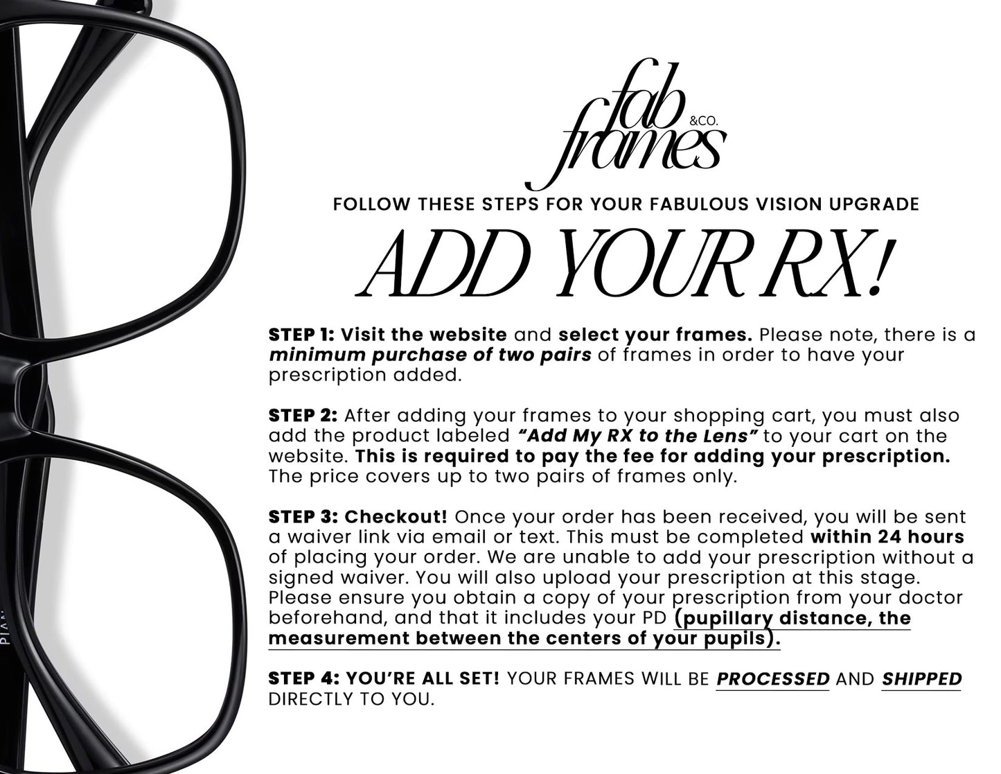 This covers your prescription in ONE pair of FabFrames